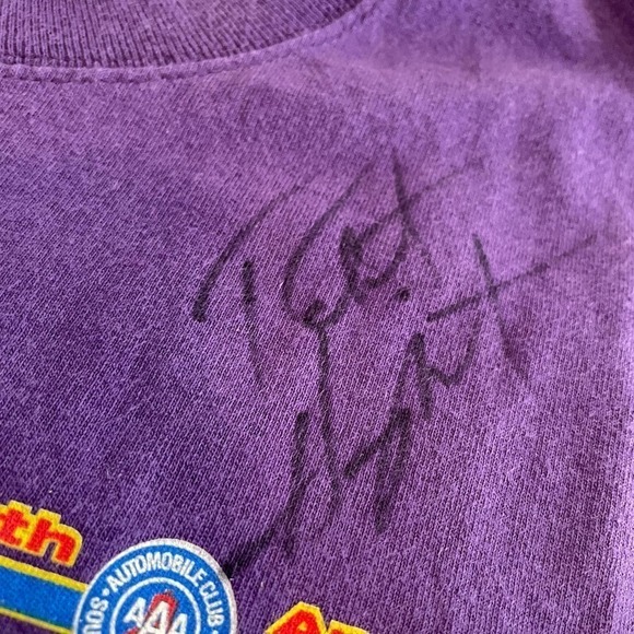 Vintage Robert Hight Autographed T-Shirt XL John Force Racing Hot Rod NHRA Y2K - Picture 4 of 13